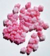 50 5mm Opaque Strawberries & Cream Baby Bell Flower Beads
